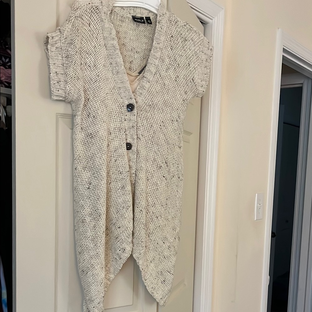 Cream Cardigan with cream camisole